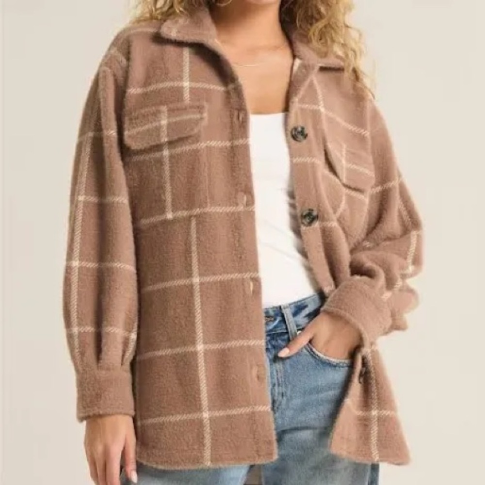 Z Supply Plaid Tucker Jacket